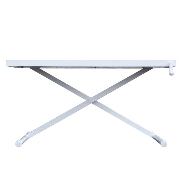 X-Table manuel hæve sænkebord - Hvid laminat 160x80